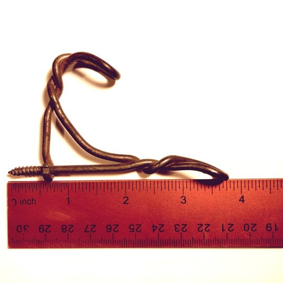 Antique Coat Hook Twist Wire Farmhouse Restoration Project Wire Primitive - Picture 4 of 4